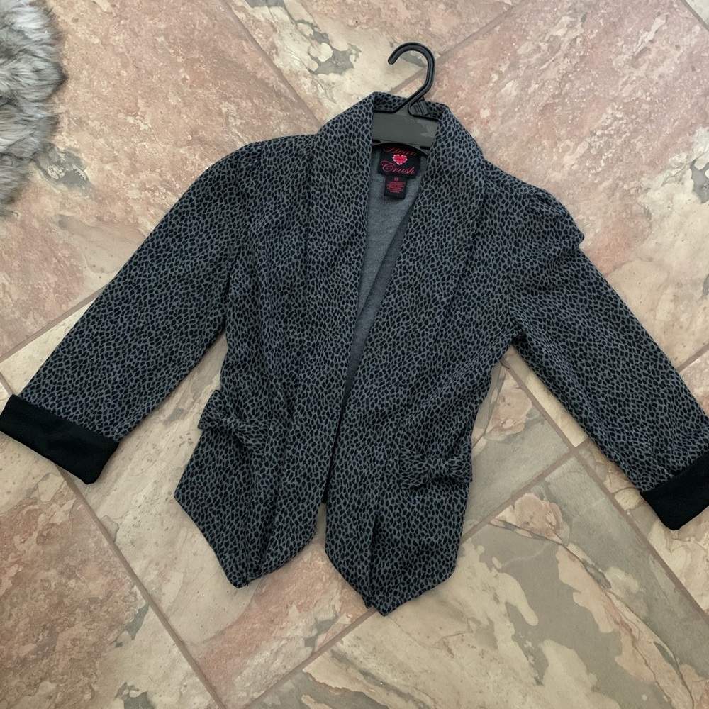 Vintage Chic Leopard Print Blazer Sz XS